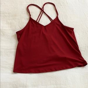 Garnet Cross Back Tank Top
